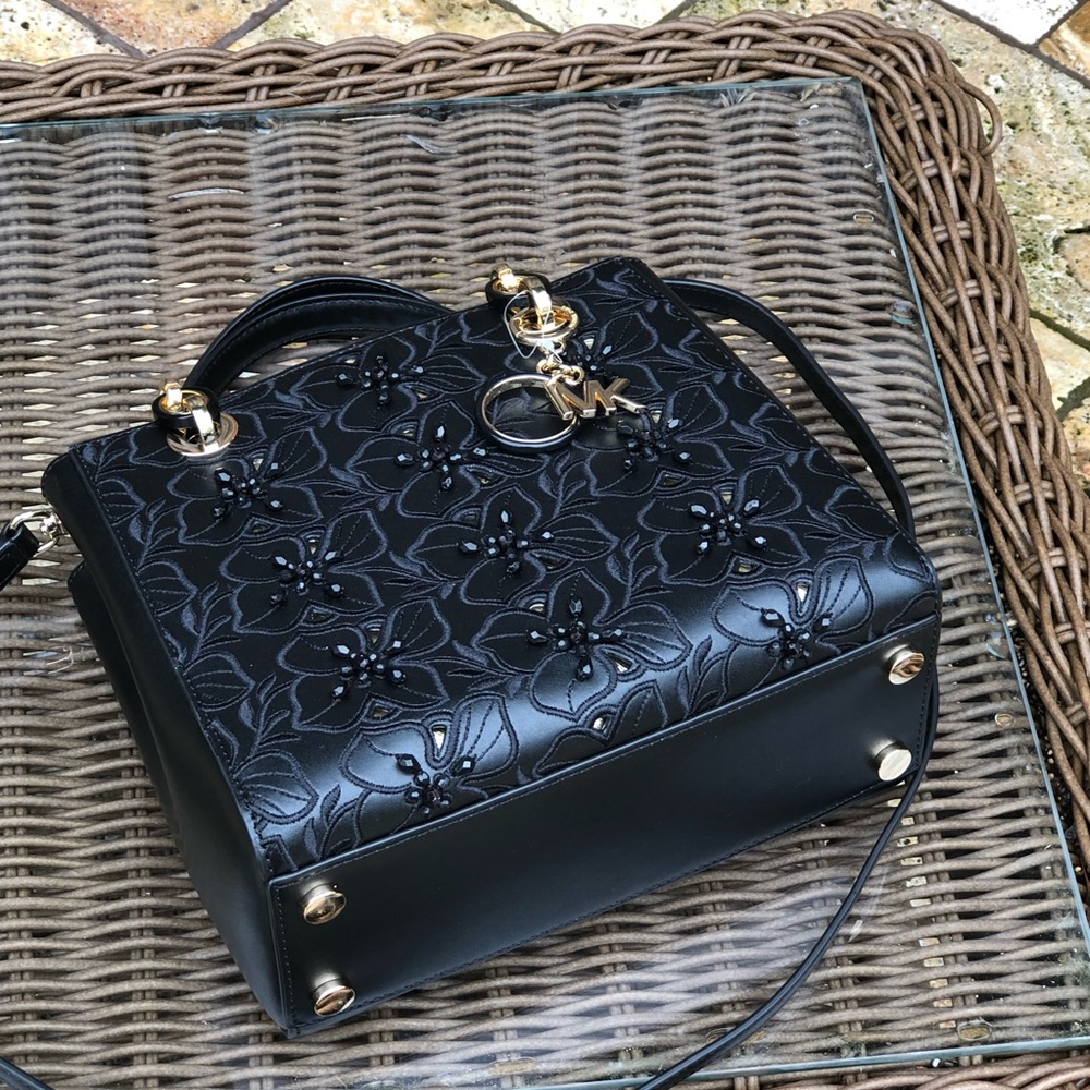 NWT Michael Kors embroidery Cynthia satchel purse - Picture 6 of 8